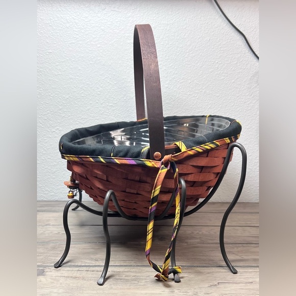 Longaberger NEW 2006 Large Autumn Treat Spider Basket Liner Tie-on & Spider legs - Picture 6 of 15